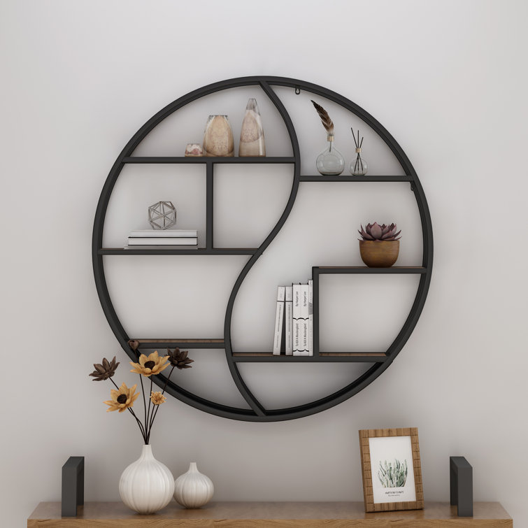 17 Stories Aitkin Industrial Hanging Circular Wall Shelf & Reviews
